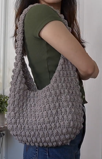 DIY Crochet Pattern – Chunky Bubble Stitch Bag + Step-by-Step Video Tutorial