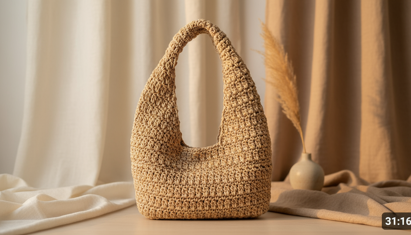 Crochet Bag Video Tutorial – Learn to Make a Pink Mini Handbag Step by Step